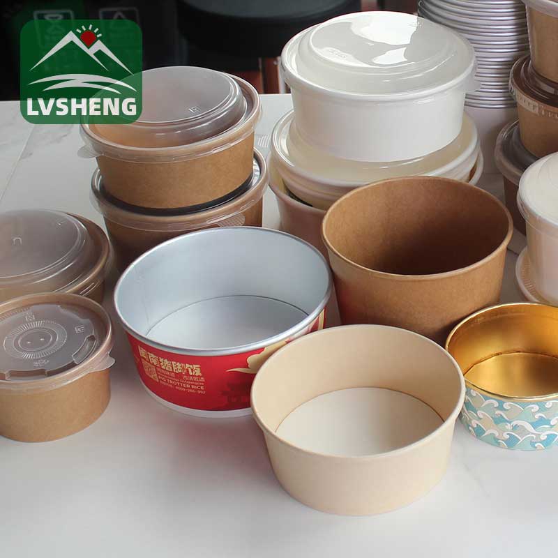 Kiʻekiʻe ʻO Kraft Pla Paper Salad Bowl Disposable